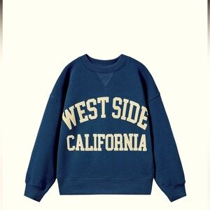 Zara Kids West Side California sweatshirt Color: Navy Size: 13-14